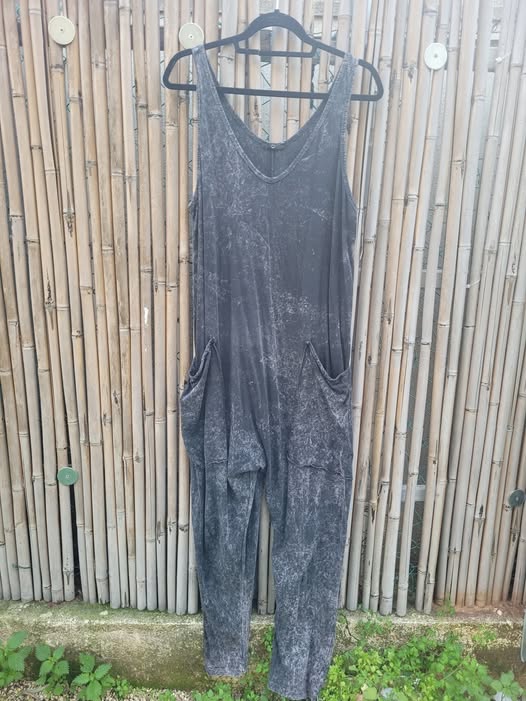 אוברול אפור וואש