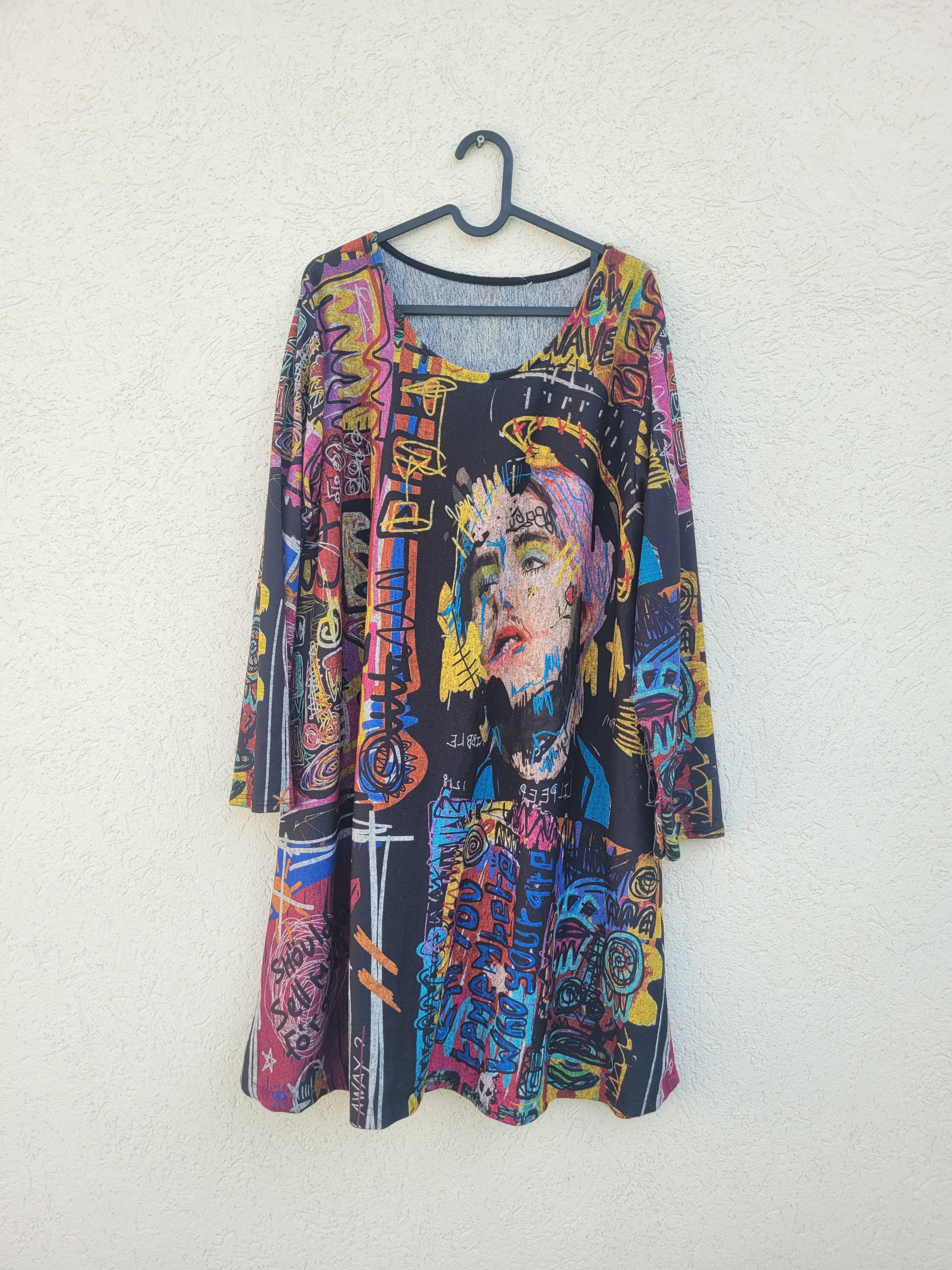 שמלת סריג צבעונית