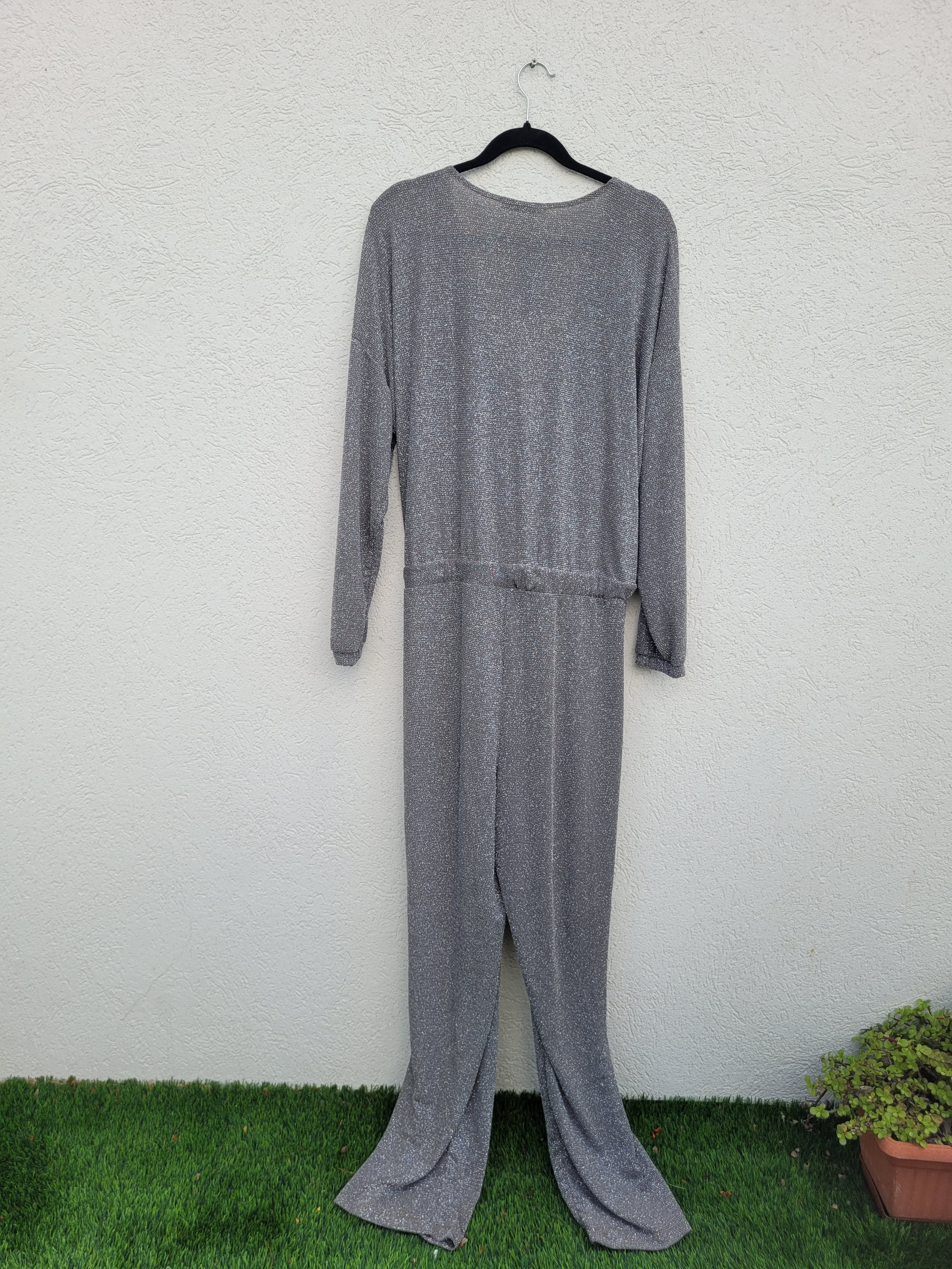 אוברול נצנצים כסוף