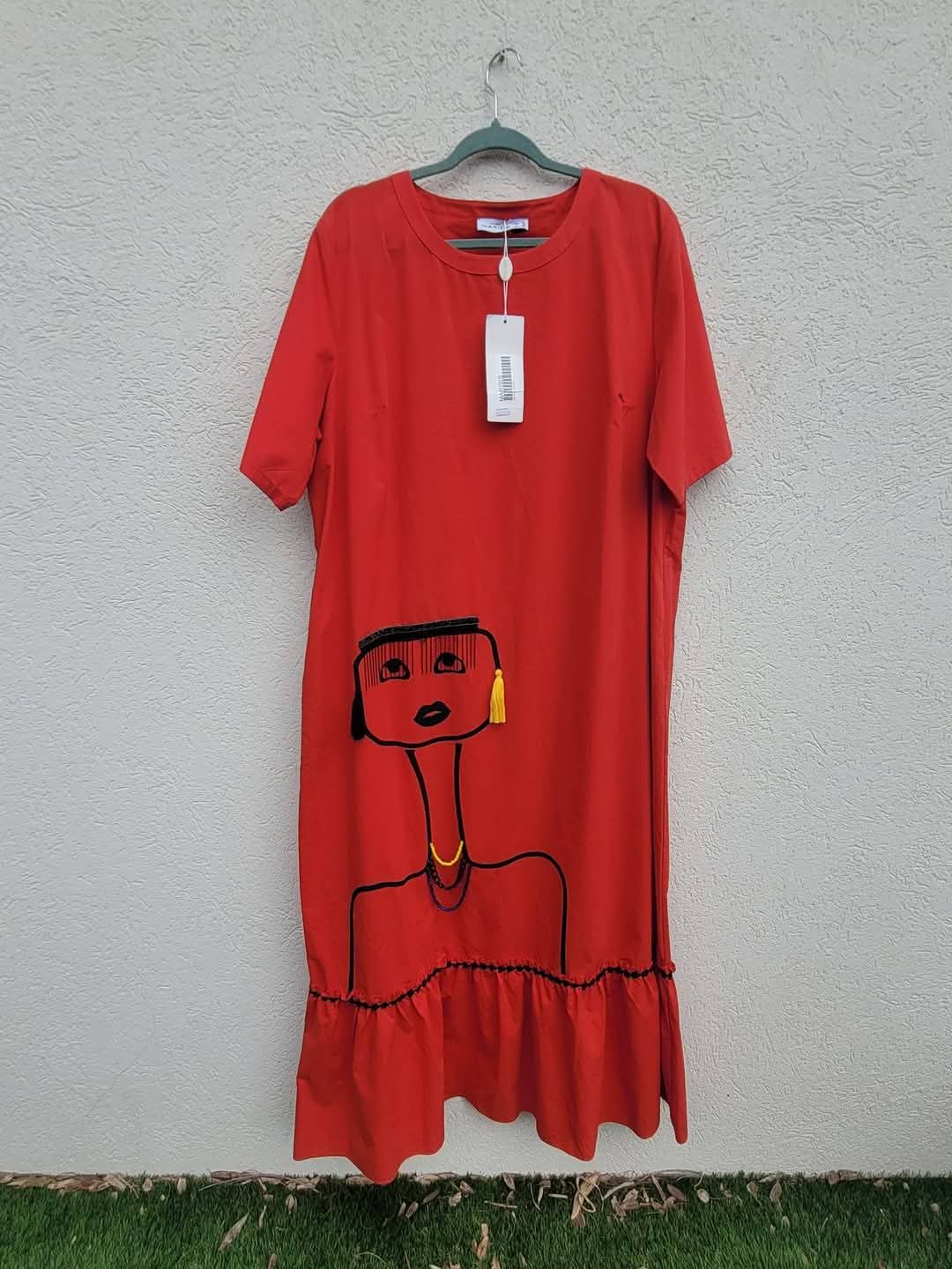 שמלת מקסי אדומה