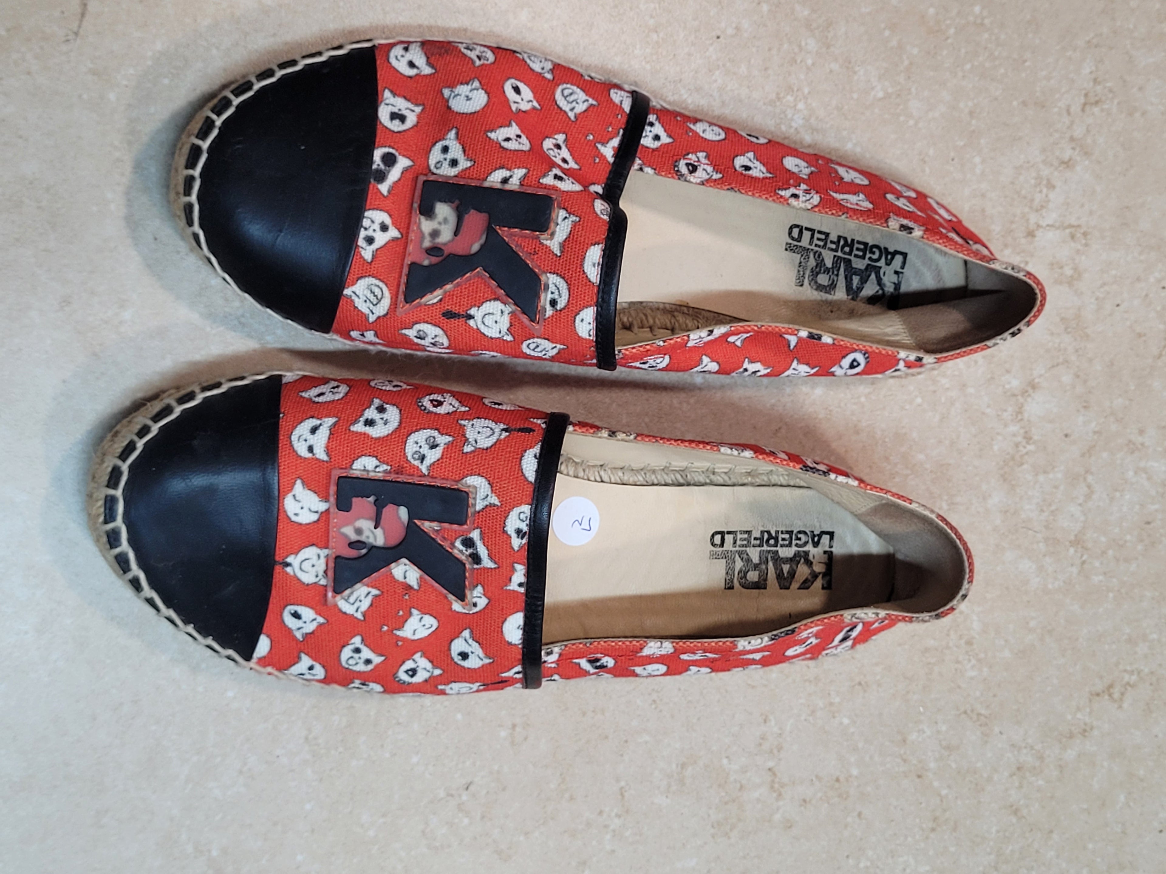 נעלי בד בהדפס חתולים מידה 40