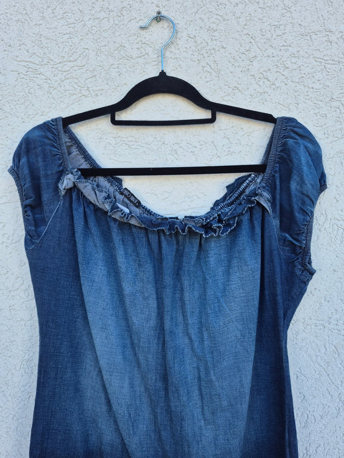 אוברול גינס ארוך צמוד עם רוכסן