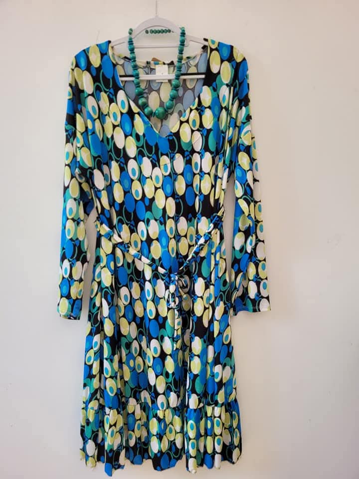 שמלת עיגולים צבעונית