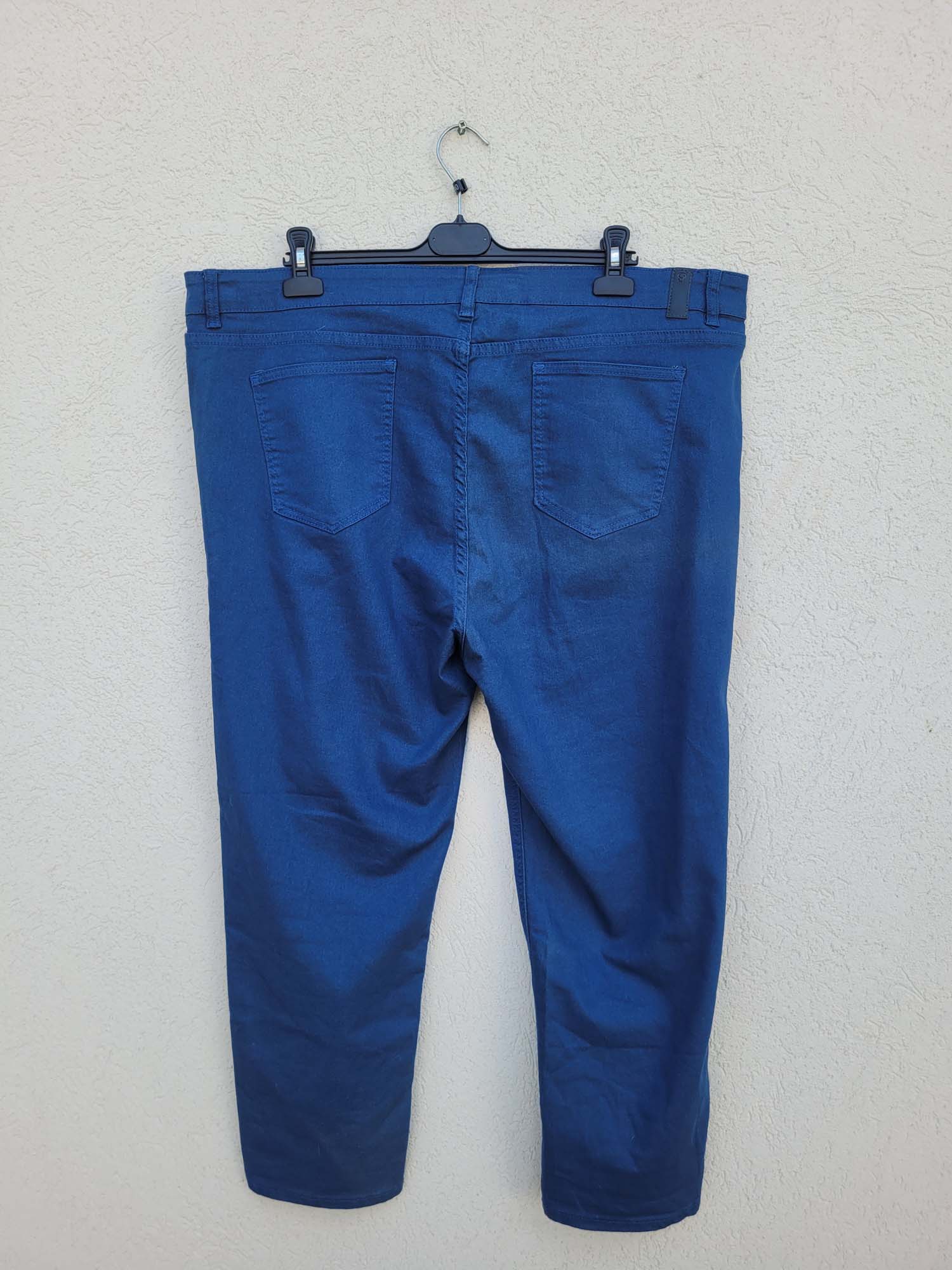 מכנסי כותנה כחולים באורך 7/8