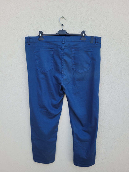 מכנסי כותנה כחולים באורך 7/8