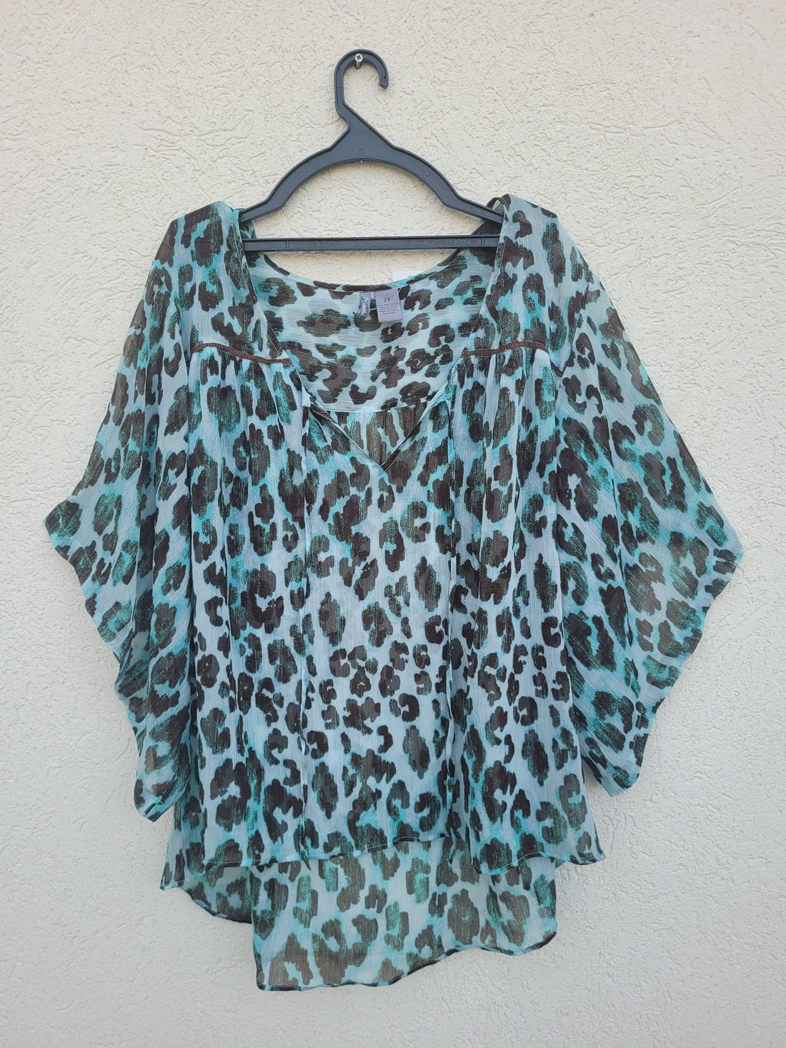 טופ שיפון מנומר אוברסייזי