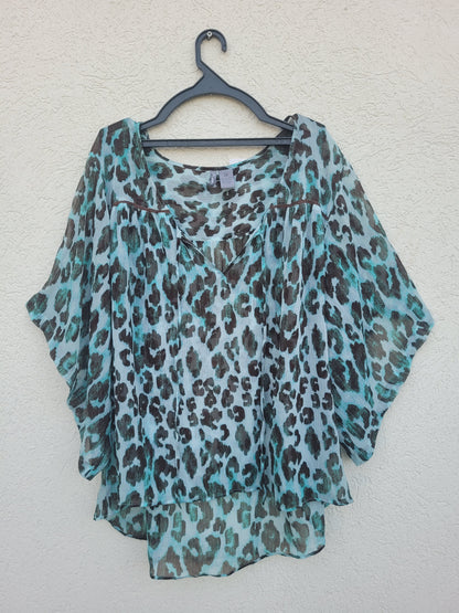 טופ שיפון מנומר אוברסייזי