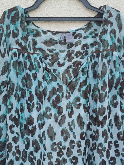 טופ שיפון מנומר אוברסייזי