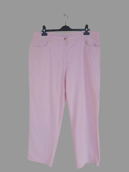 מכנסי בד ורודים