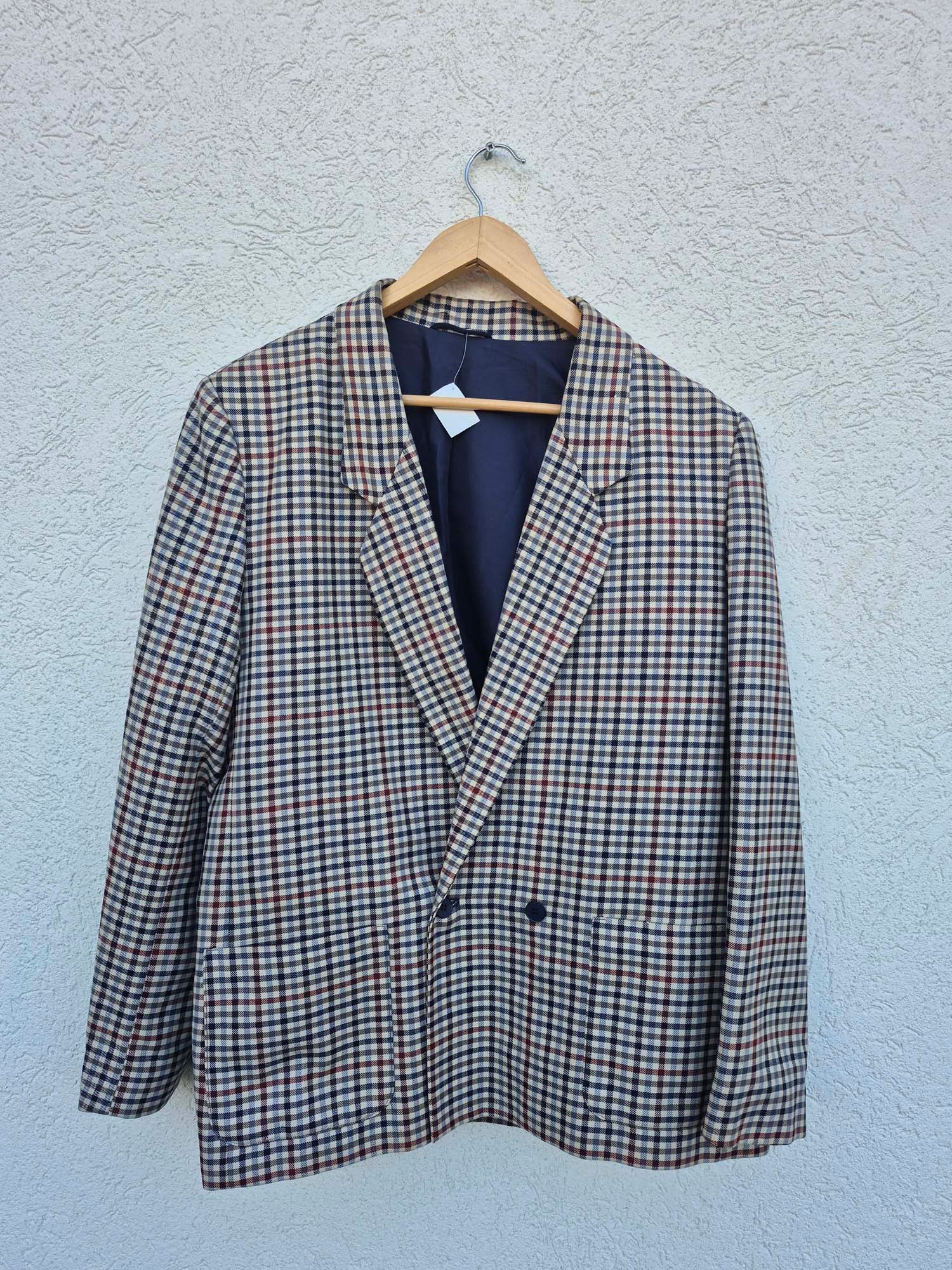 זקט קלאסי משובץ וינטאג&