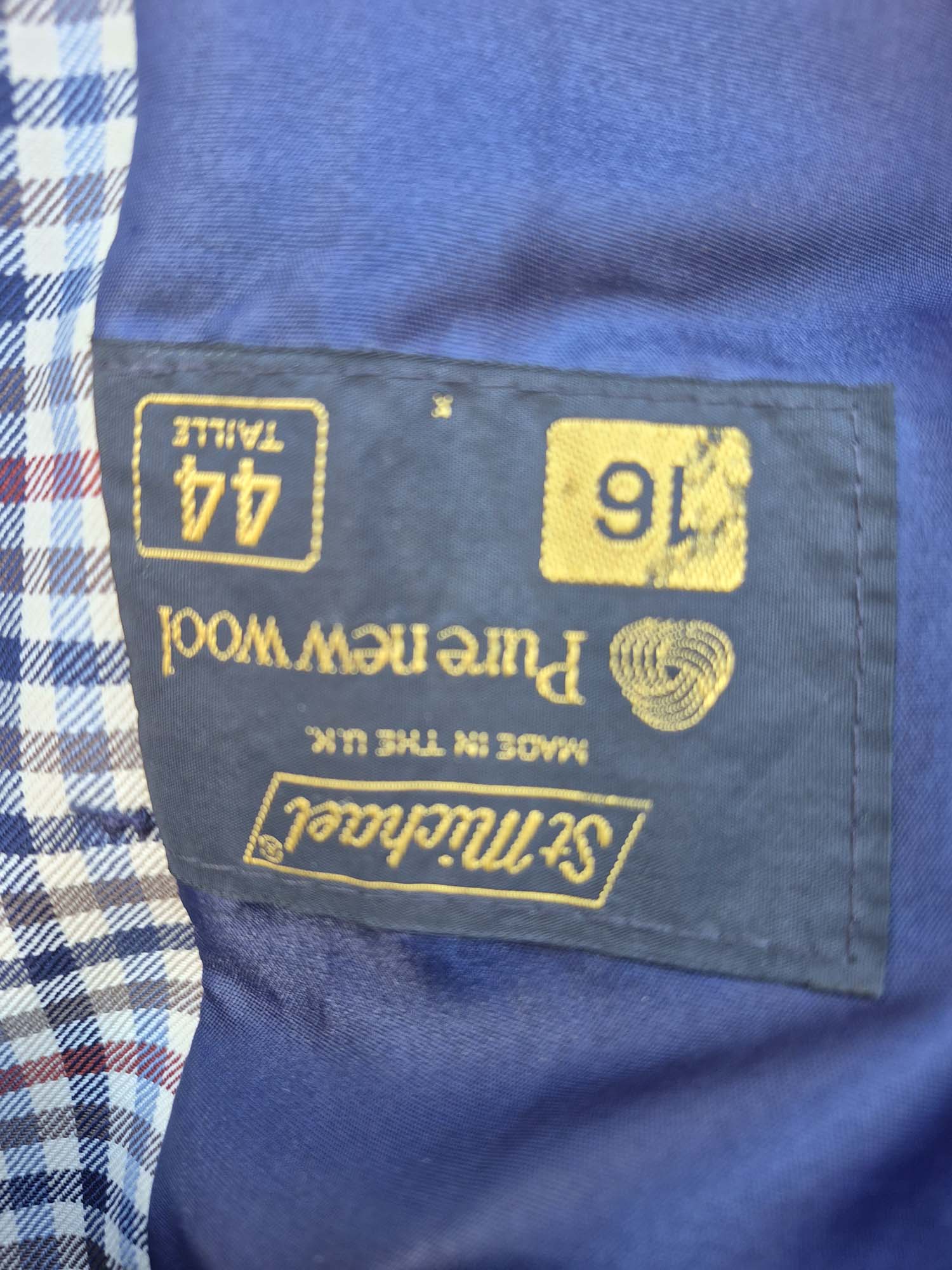 זקט קלאסי משובץ וינטאג&