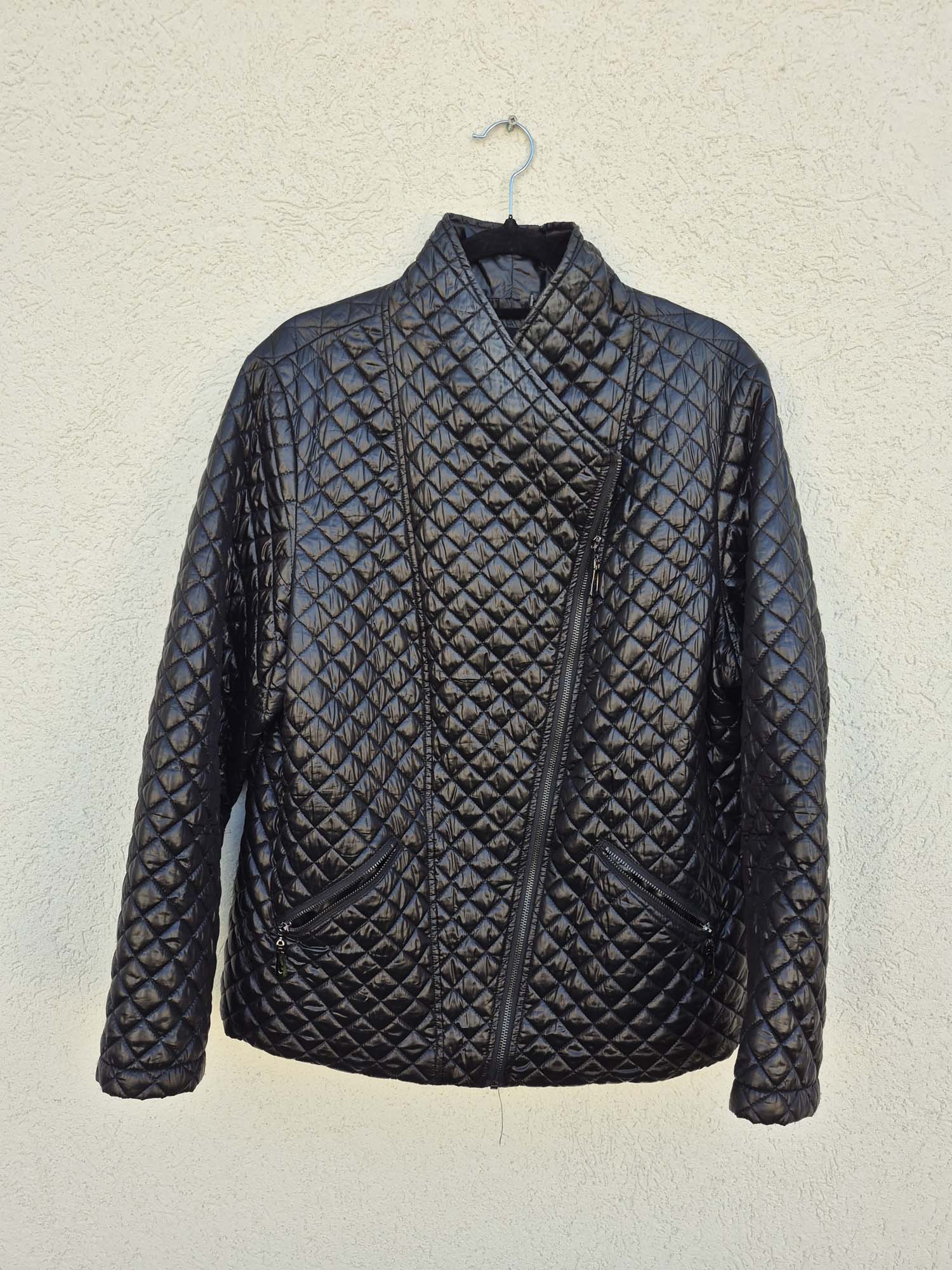 מעיל ריבועים שחור