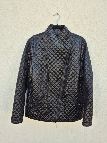 מעיל ריבועים שחור