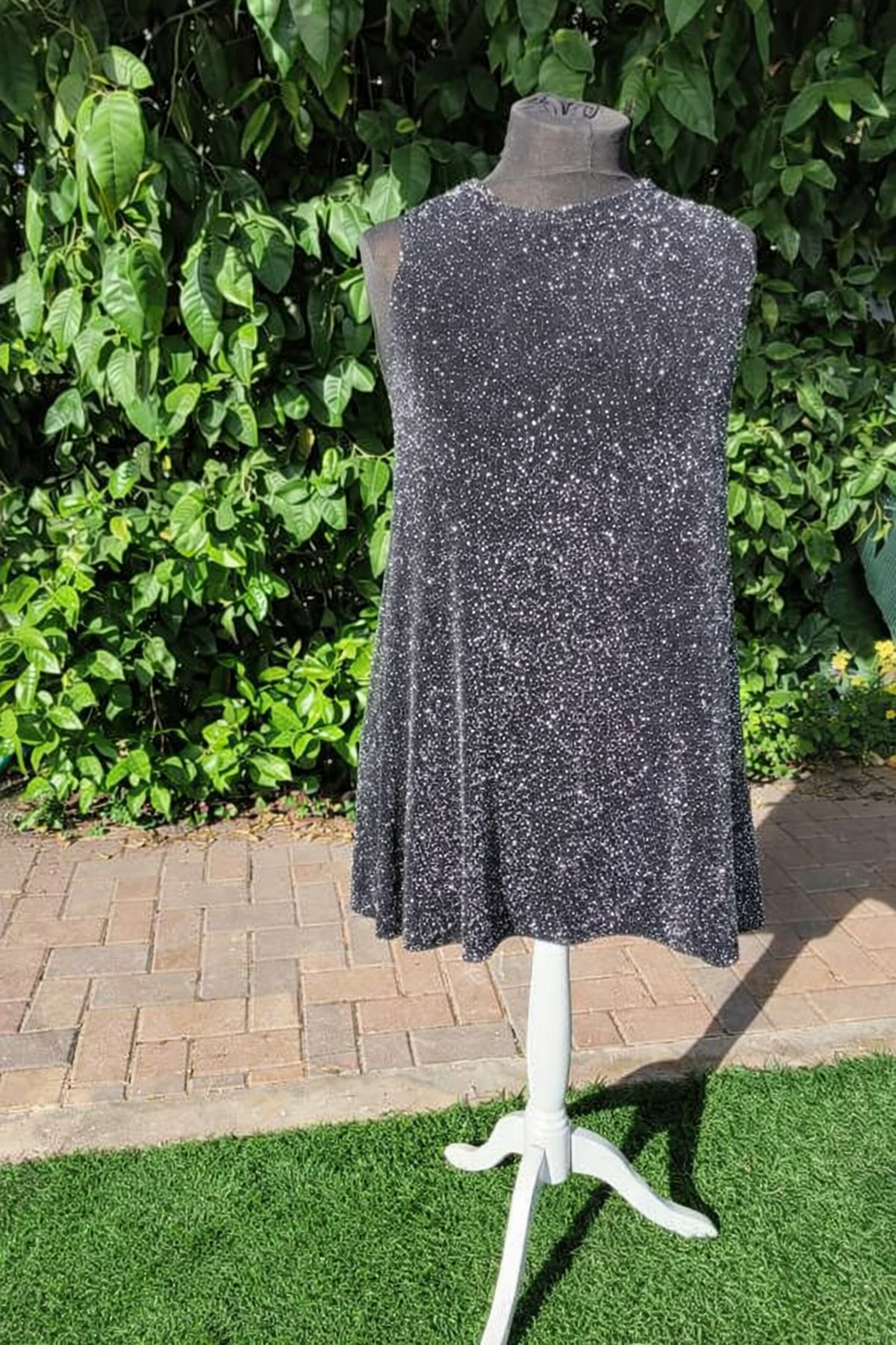 שמלת מיני נצנצים שחורה