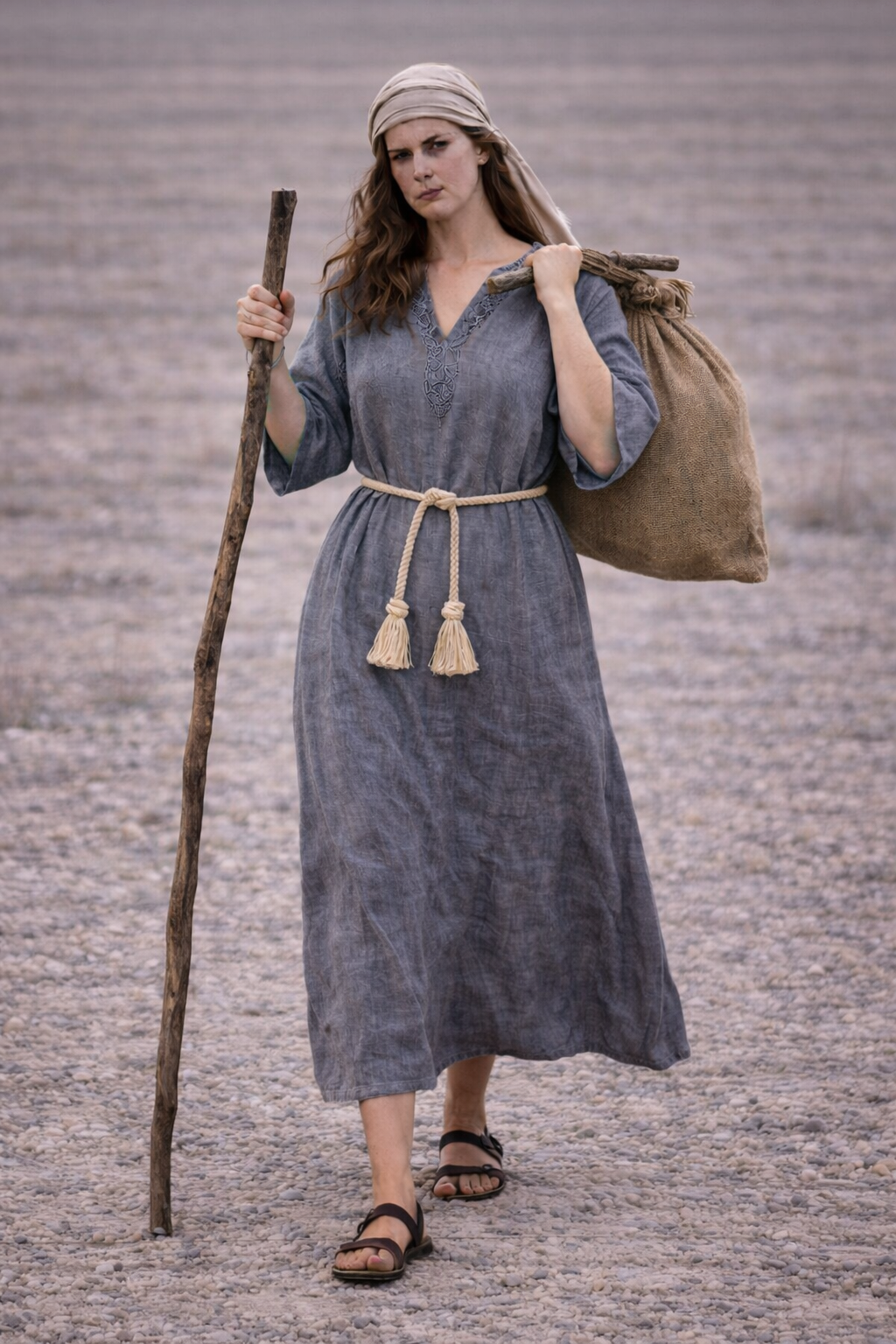 תחפושת בת ישראל - גלבייה אפורה