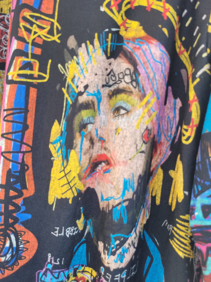 שמלת סריג צבעונית