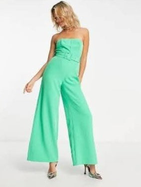 אוברול סטרפלס ירוק