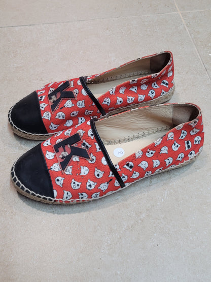 נעלי בד בהדפס חתולים מידה 40