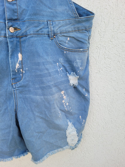 אוברול גינס קצר