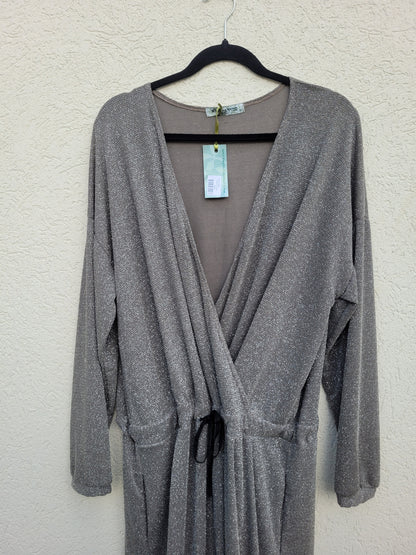 אוברול נצנצים כסוף