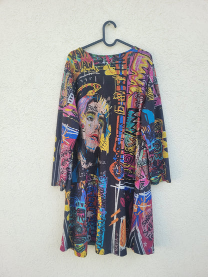 שמלת סריג צבעונית