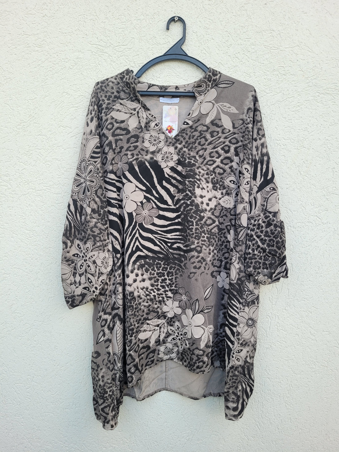 טוניקת כותנה בהדפס חייתי